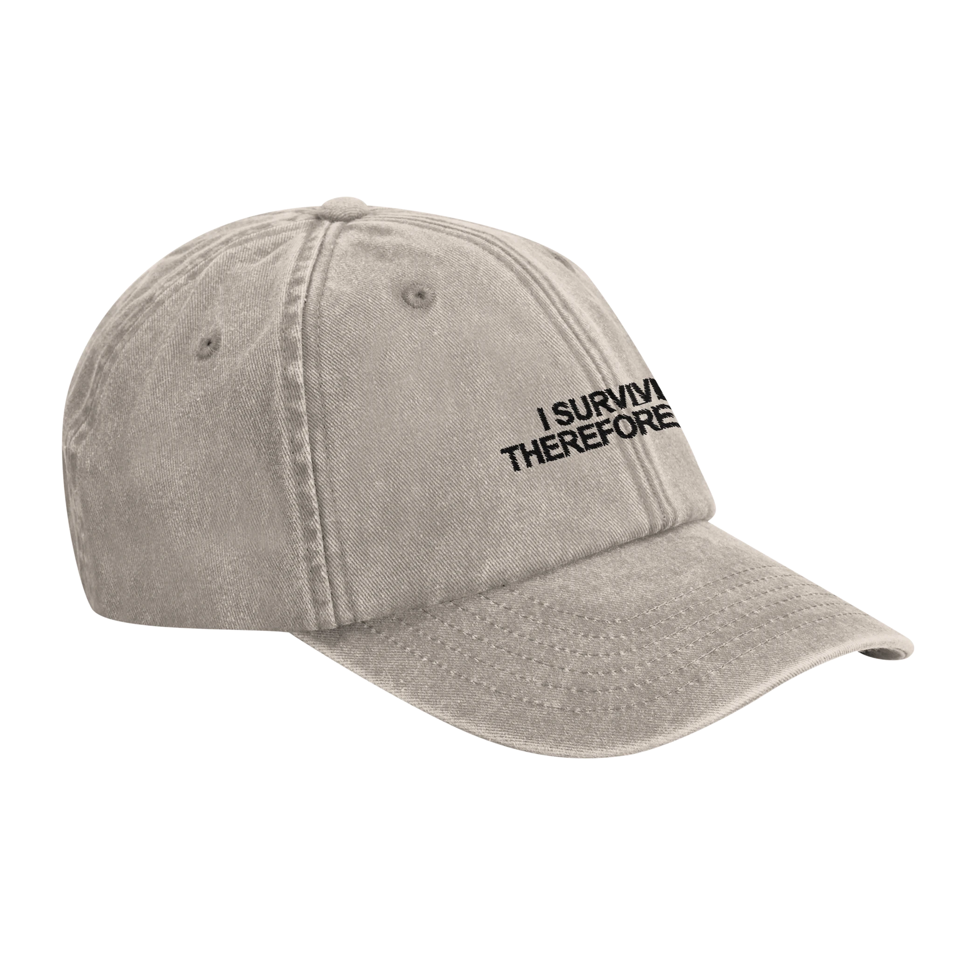 'I Survive Therefore I Am' Embroidery – Gorra