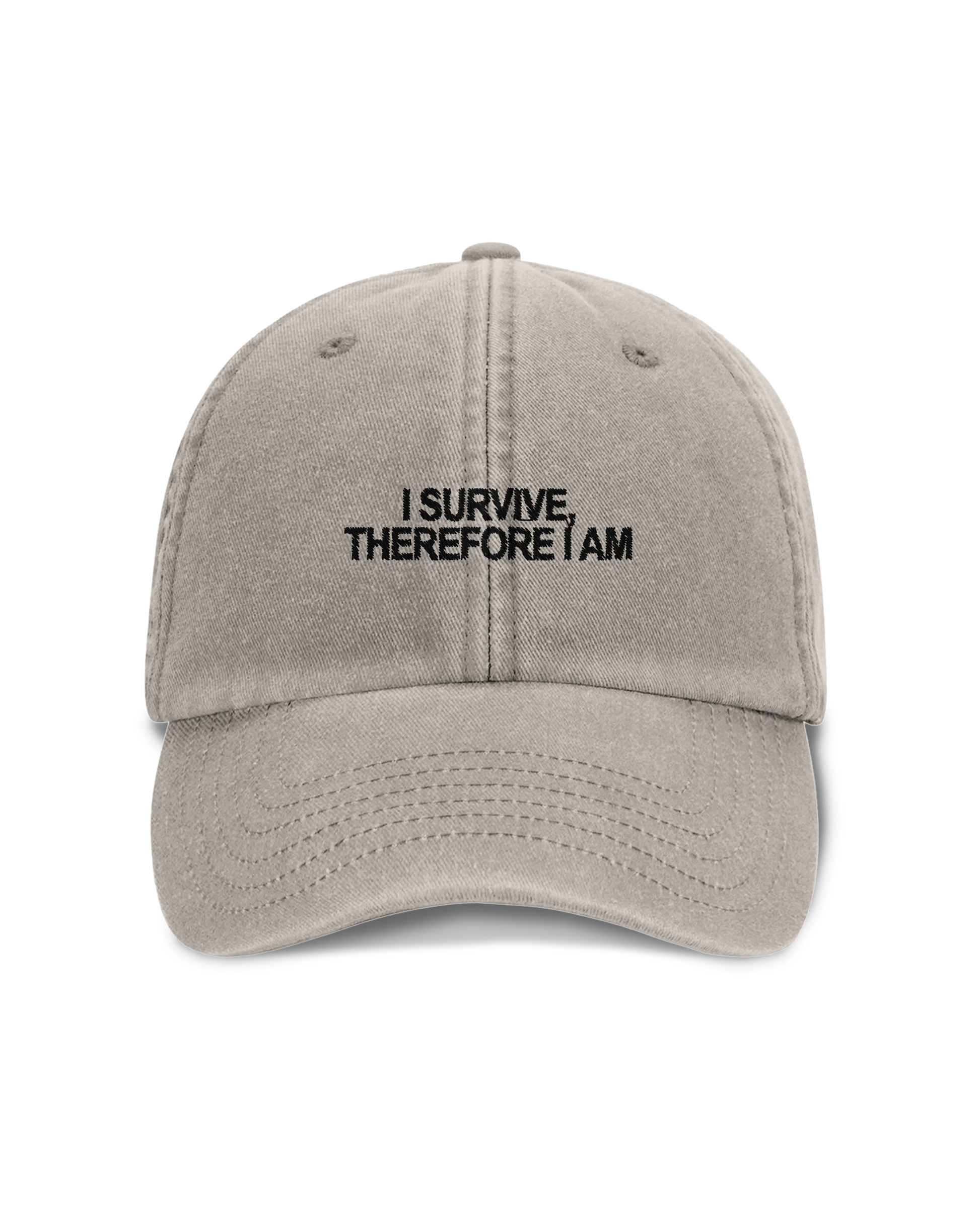 'I Survive Therefore I Am' Embroidery – Gorra