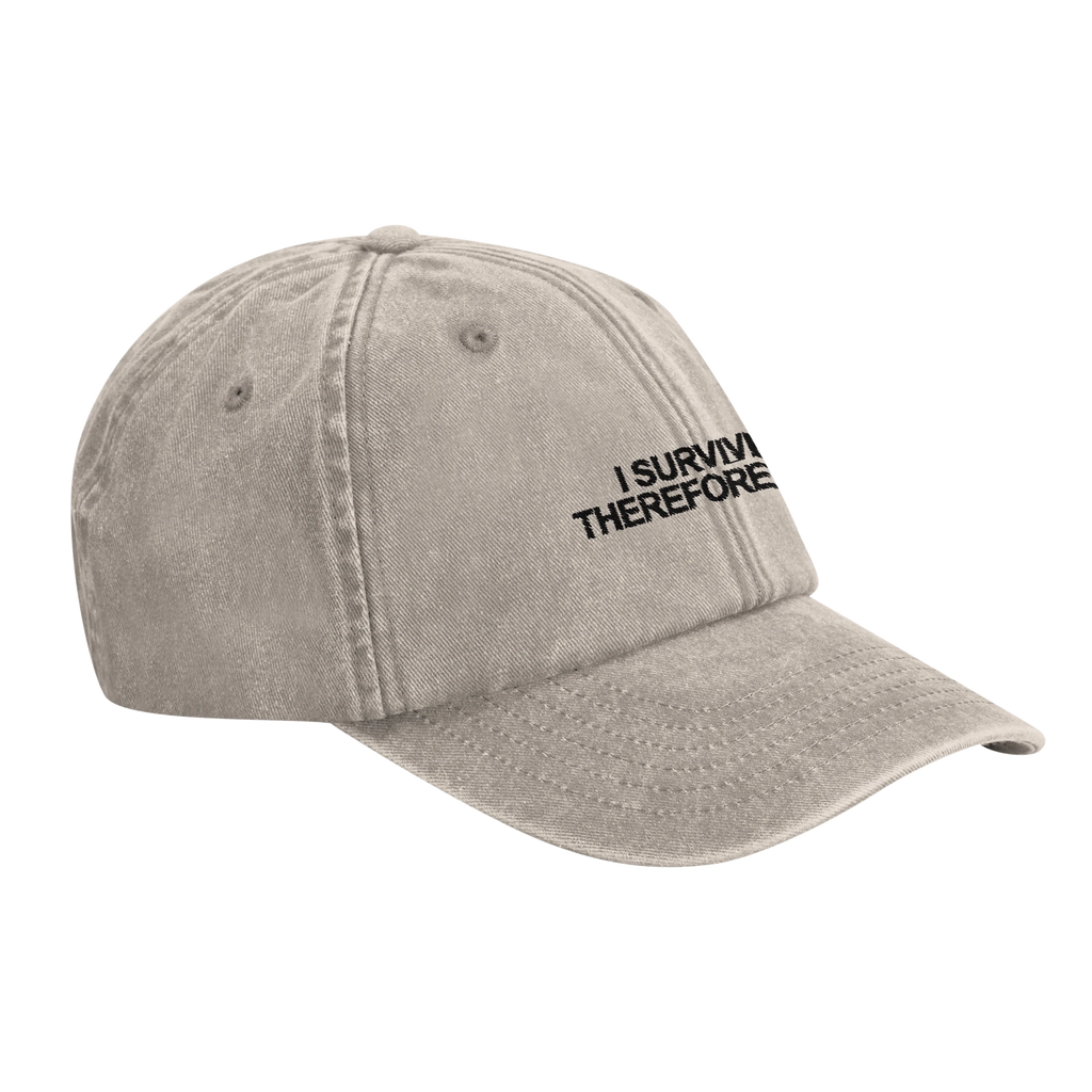 'I Survive Therefore I Am' Embroidery – Gorra
