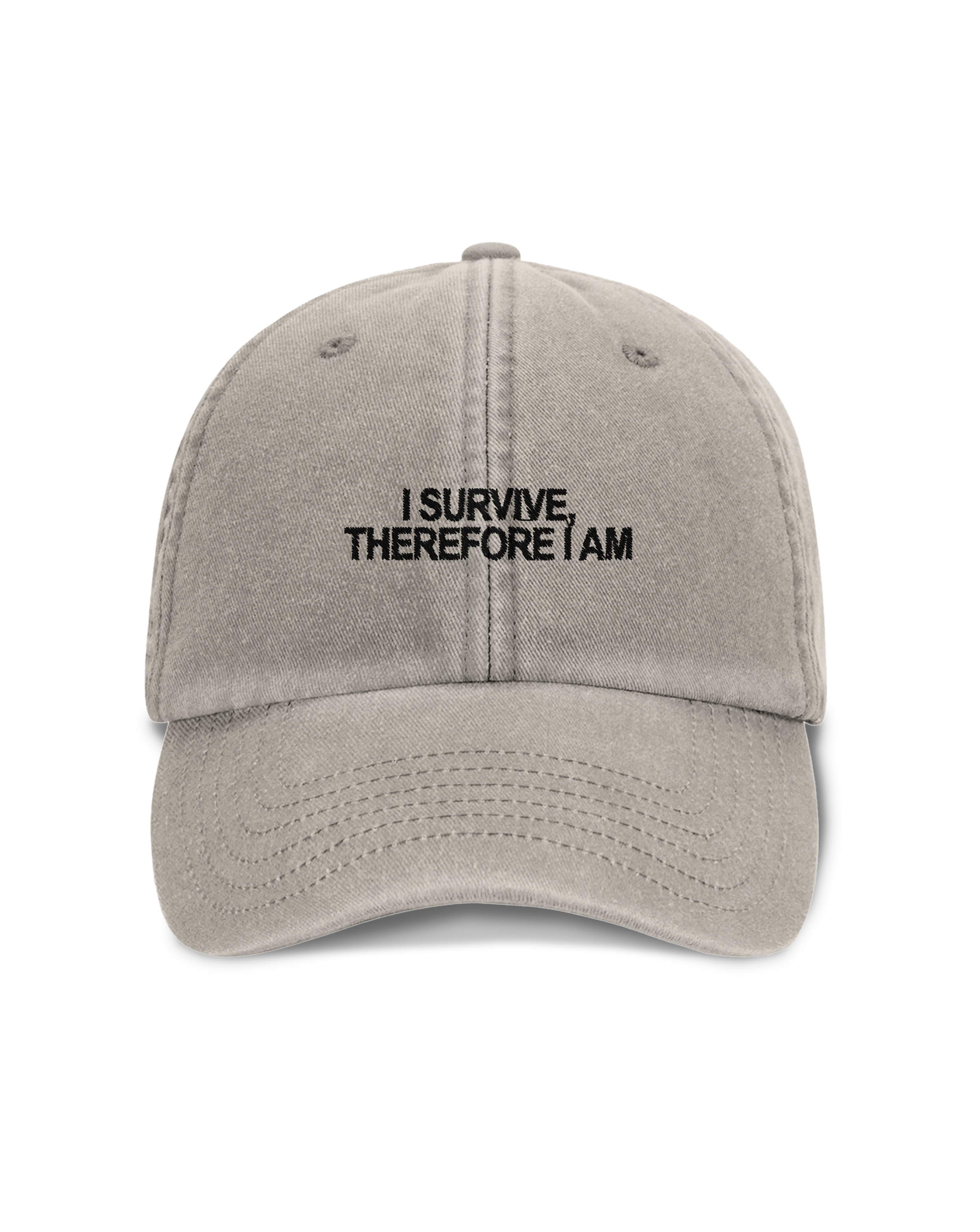 'I Survive Therefore I Am' Embroidery – Gorra